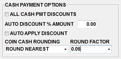 POS Coin Rounding Settings