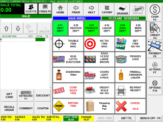 Touch Screen POS Software, Scan Items to be sold