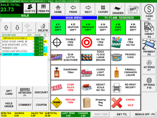 Touch Screen POS Software, Scan Items to be sold